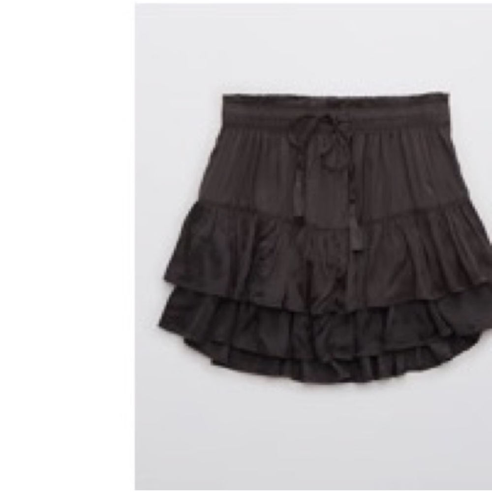 Aerie tiered Skirt dark grey size XS